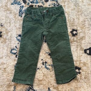 Janie and Jack Forest Green Corduroy Pants